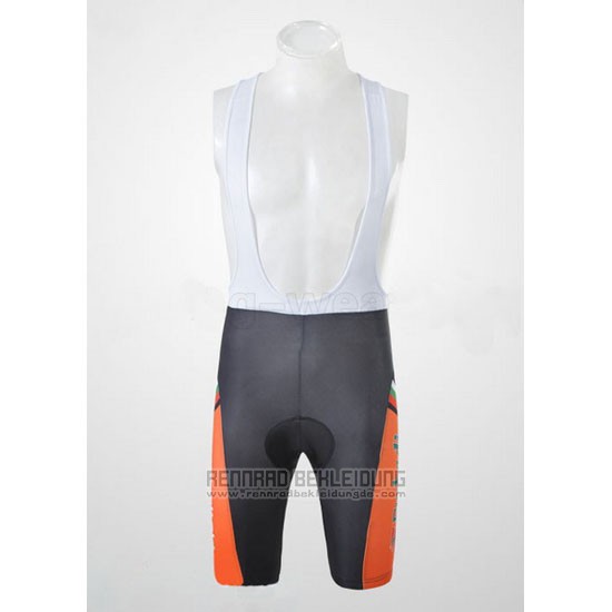 2011 Fahrradbekleidung Euskalte Orange Trikot Kurzarm und Tragerhose